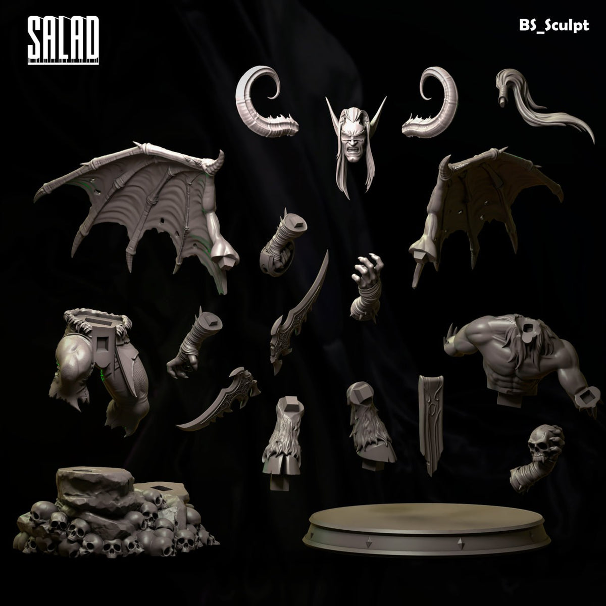 Illidan Stormrage Demon Hunter BS Sculpt World of Warcraft 3D STL