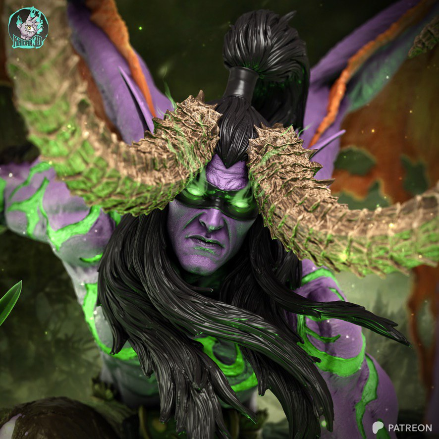Illidan Stormrage Warcraft 3 Kaidan World of Warcraft 3D STL