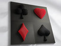 Poker iskambil desenli duvar tablosu layered sculpture 3D STL