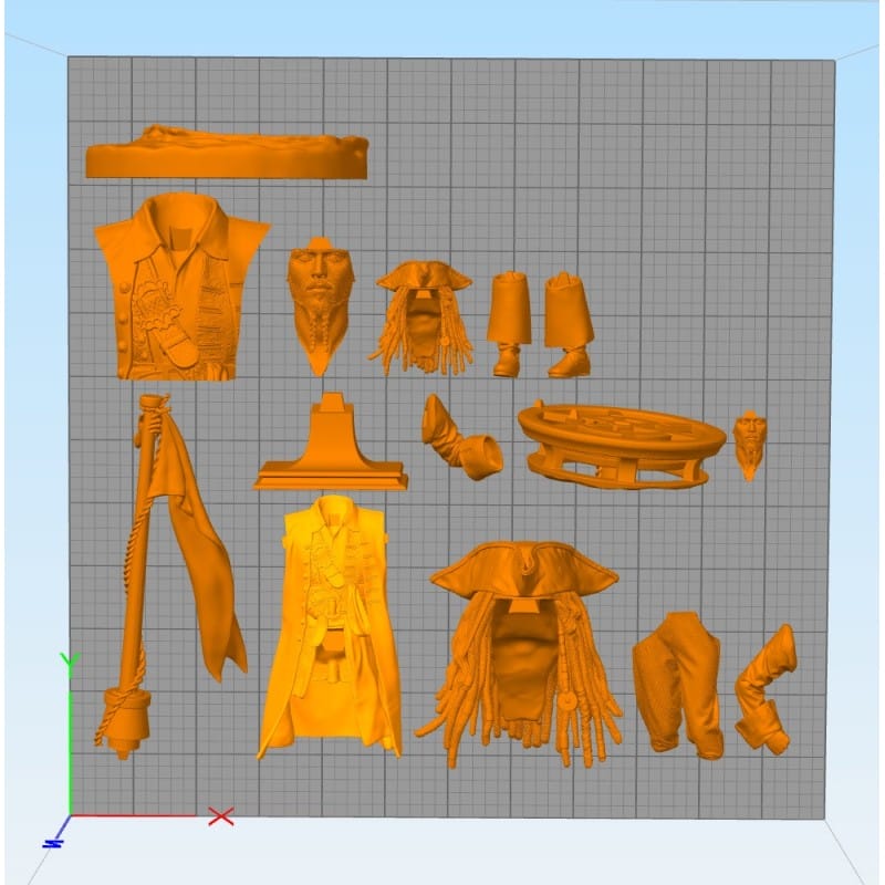 Jack Sparrow Karayip Korsanları Pirates of the Caribbean 3D STL