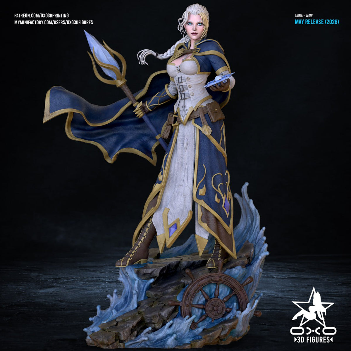 Jaina Proudmoore oxo3d World of Warcraft 3D STL