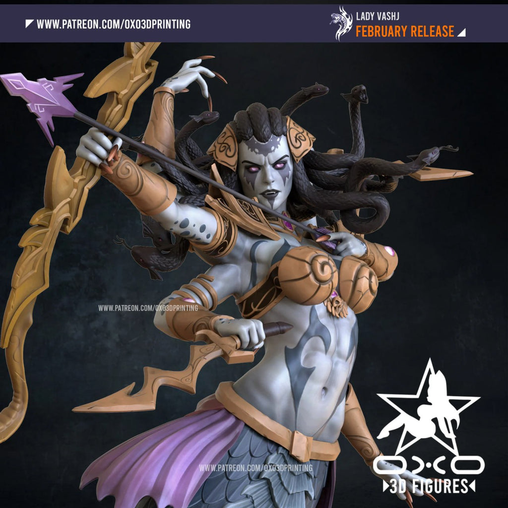Lady Vashj oxo3D World of Warcraft 3D STL
