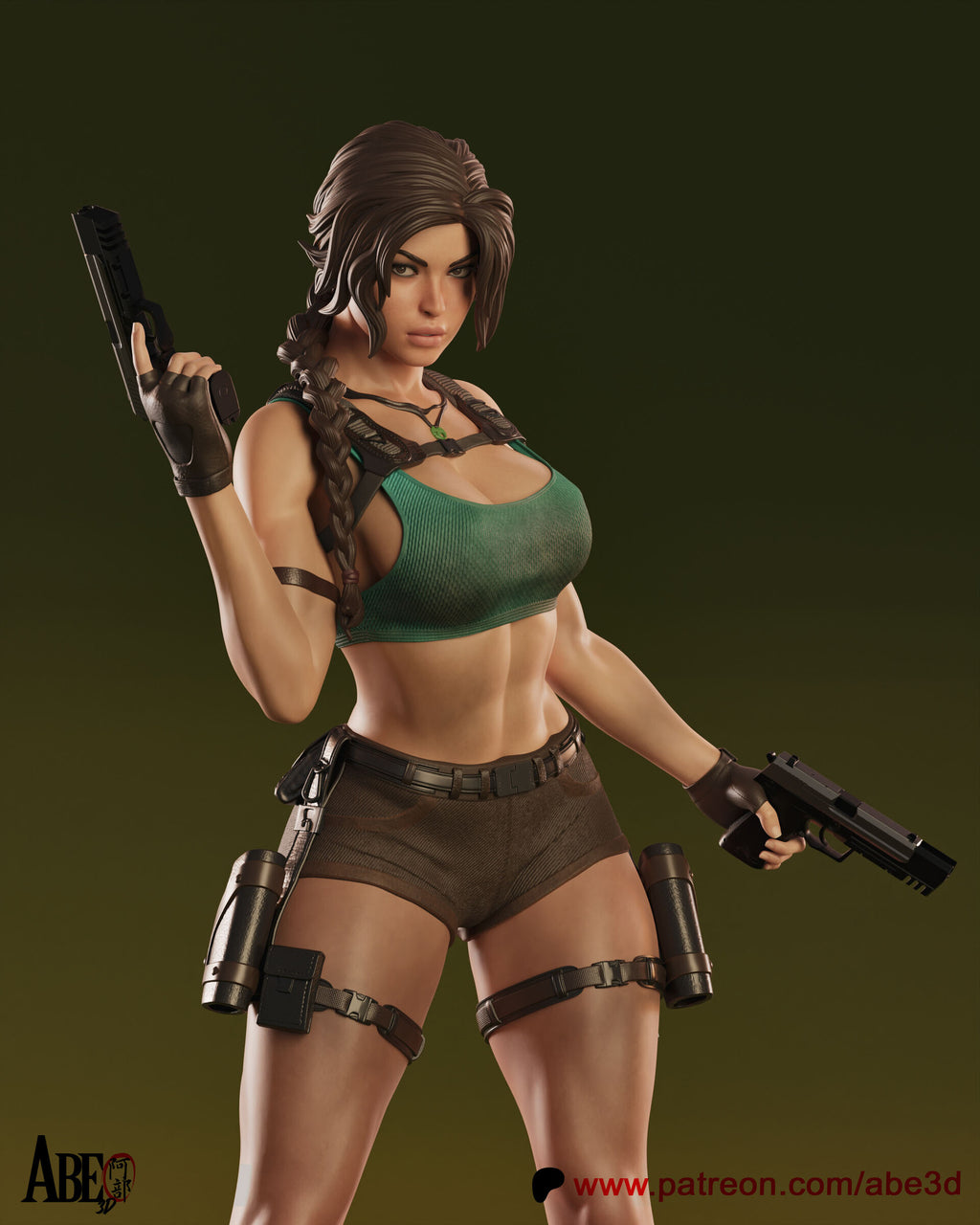 Lara Croft Tomb Raider Abe3D STL
