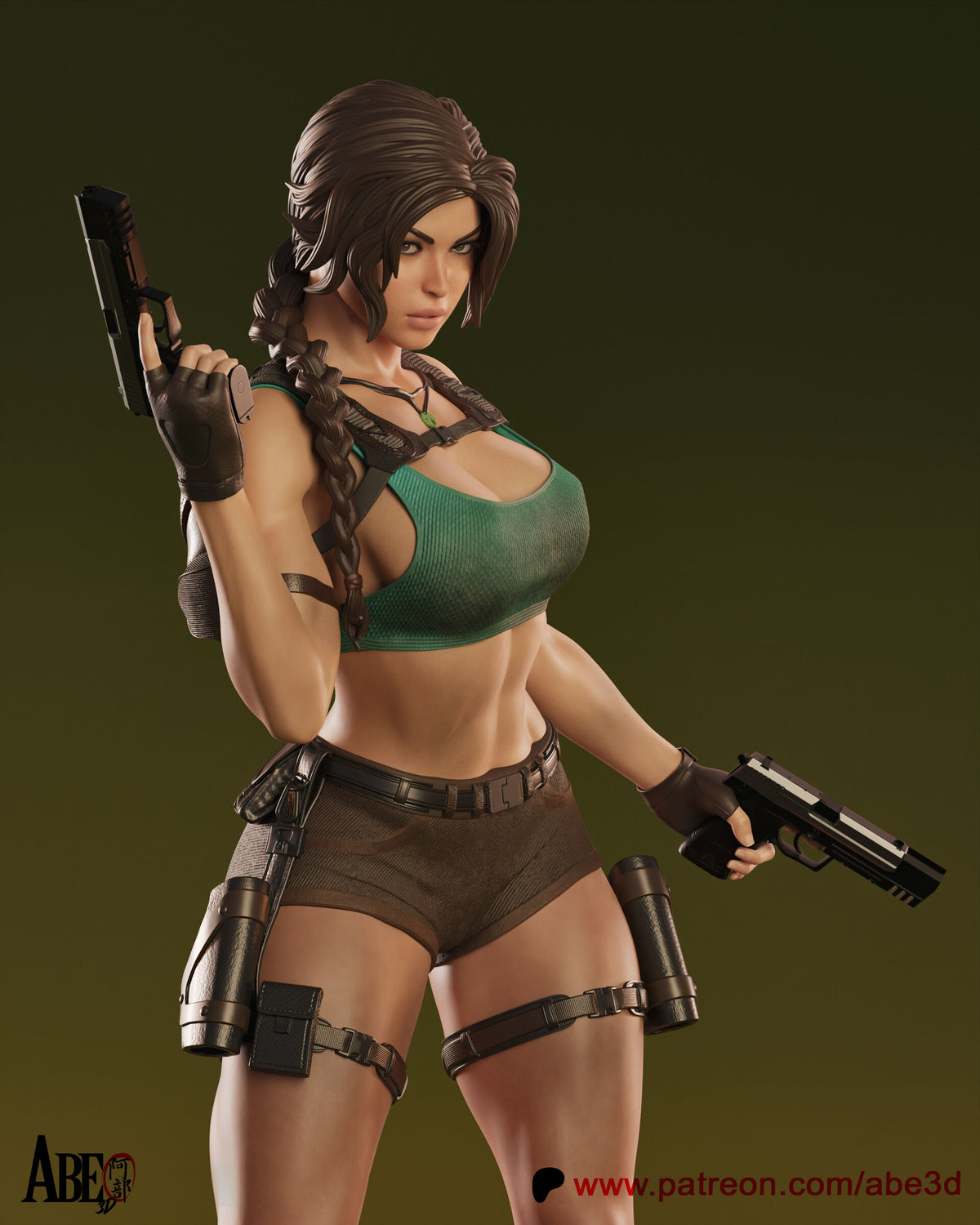 Lara Croft Tomb Raider Abe3D STL