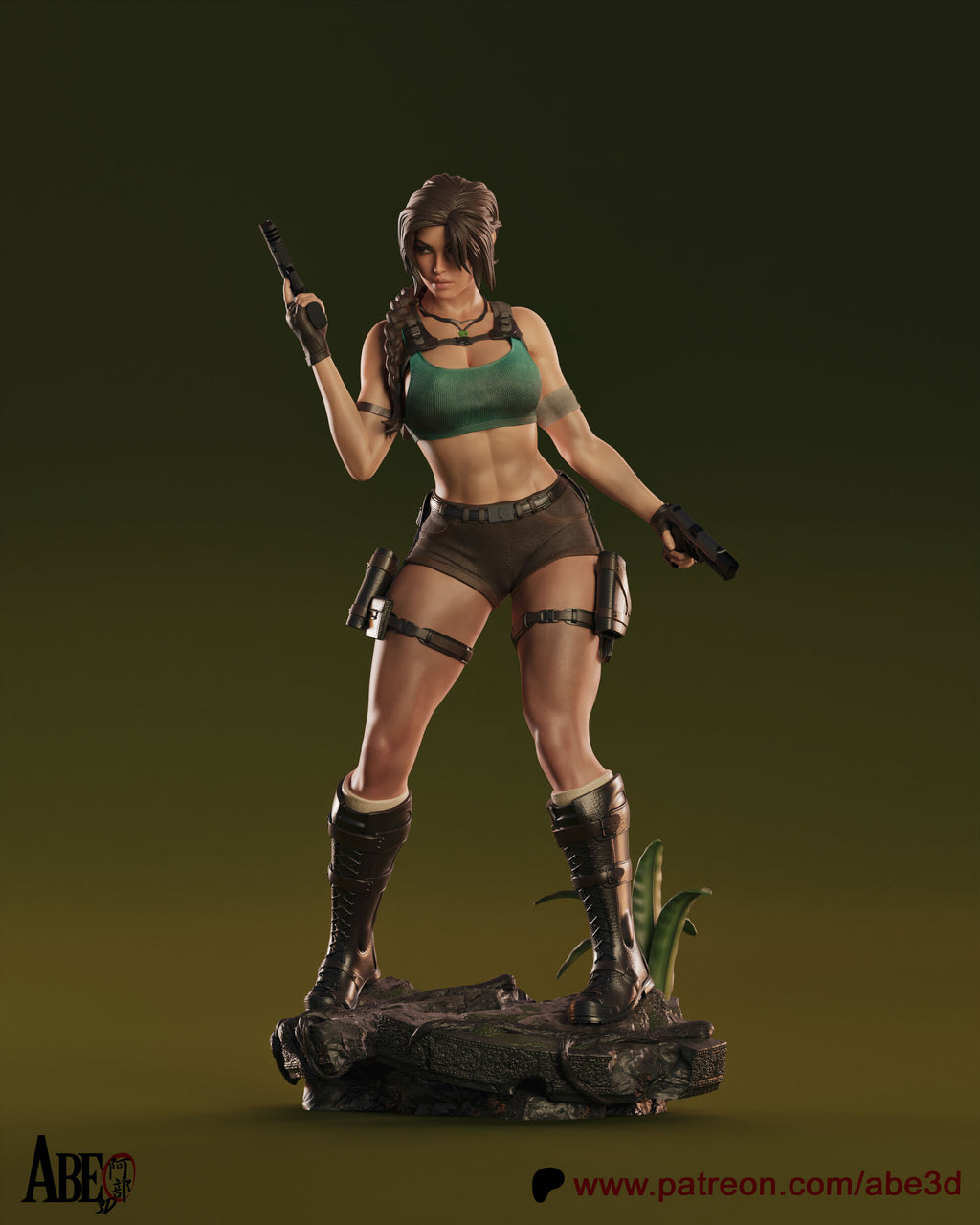 Lara Croft Tomb Raider Abe3D STL
