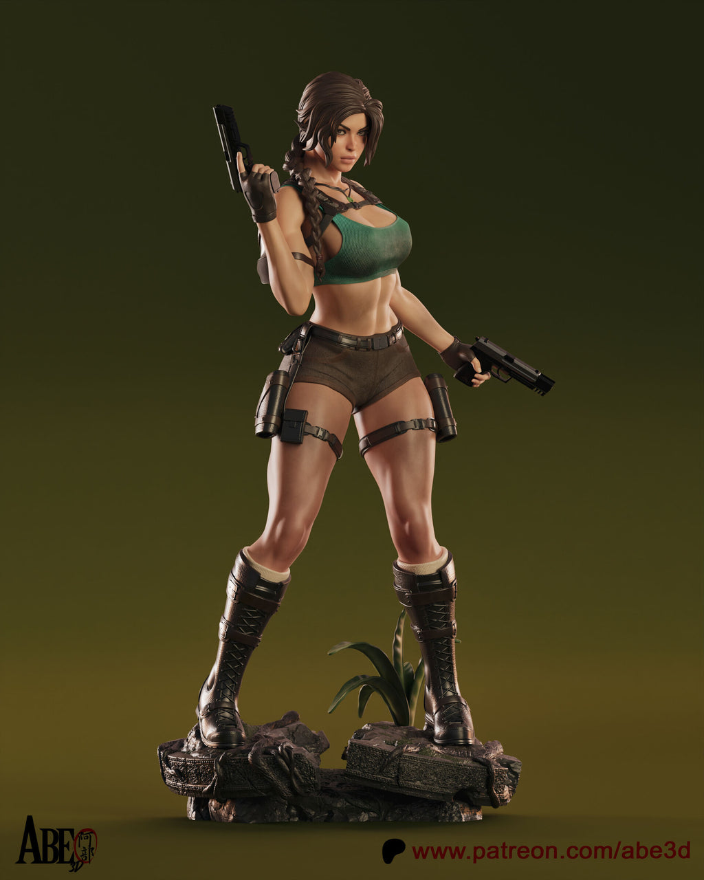 Lara Croft Tomb Raider Abe3D STL