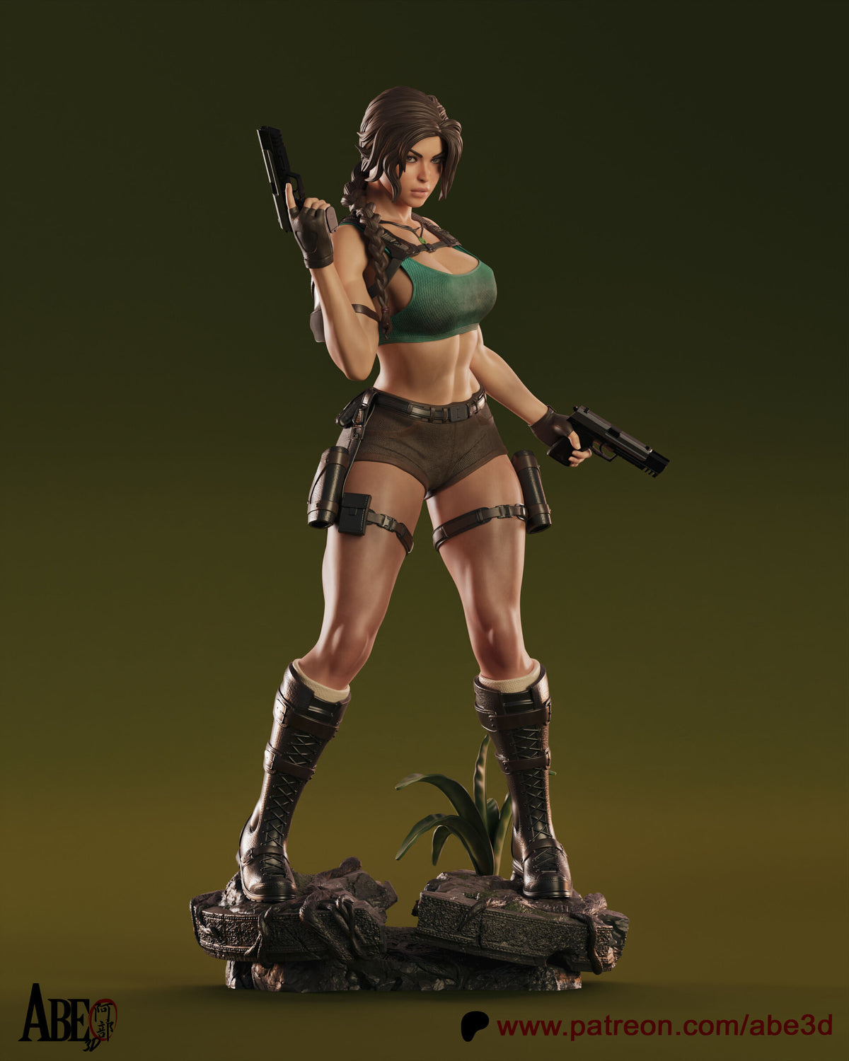 Lara Croft Tomb Raider Abe3D STL