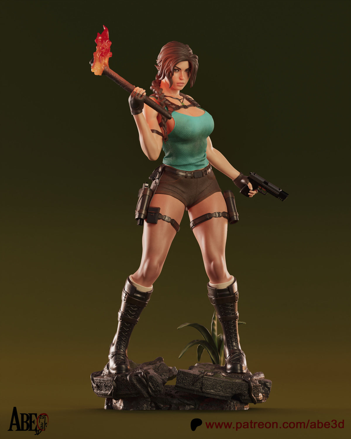 Lara Croft Tomb Raider Abe3D STL