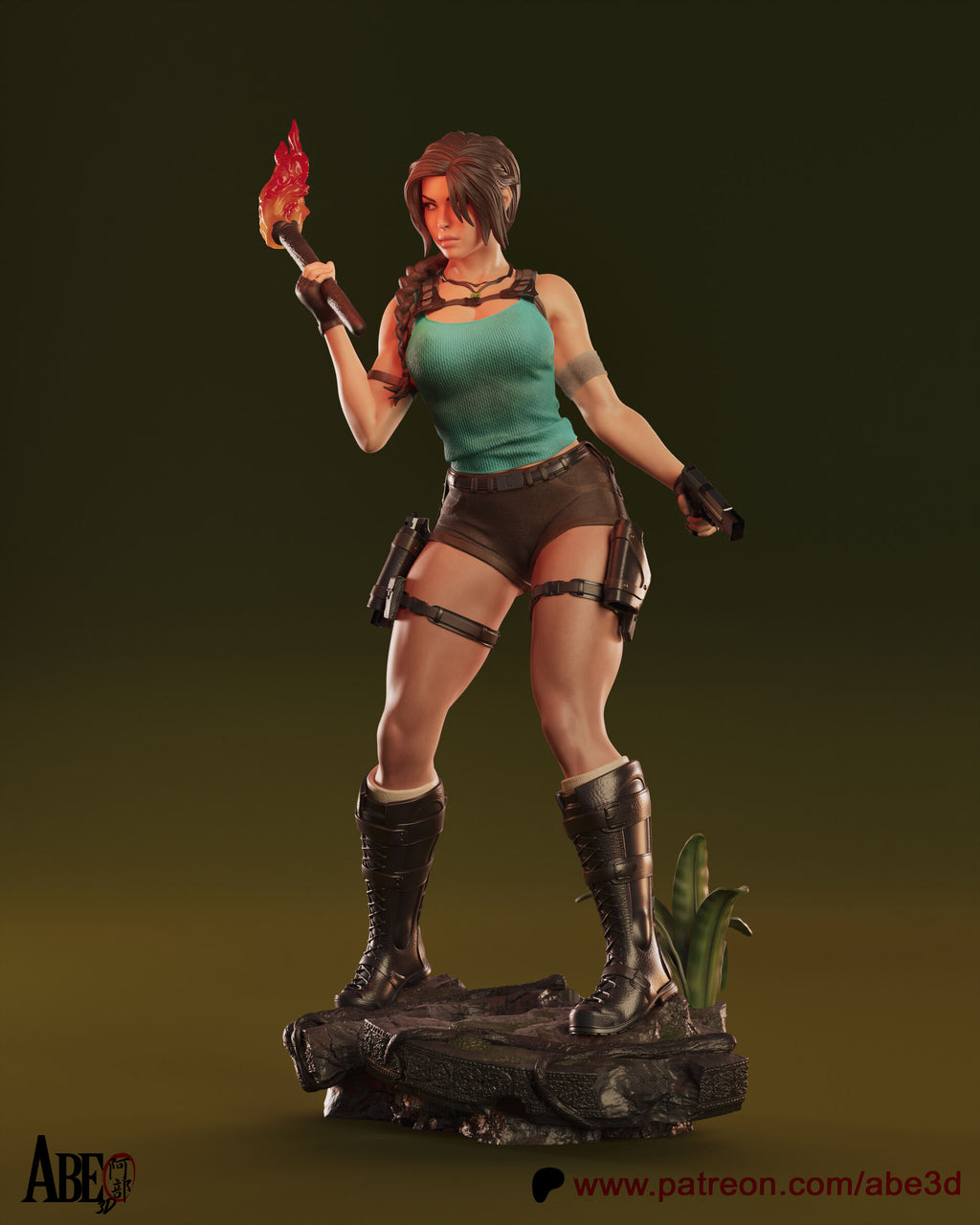 Lara Croft Tomb Raider Abe3D STL