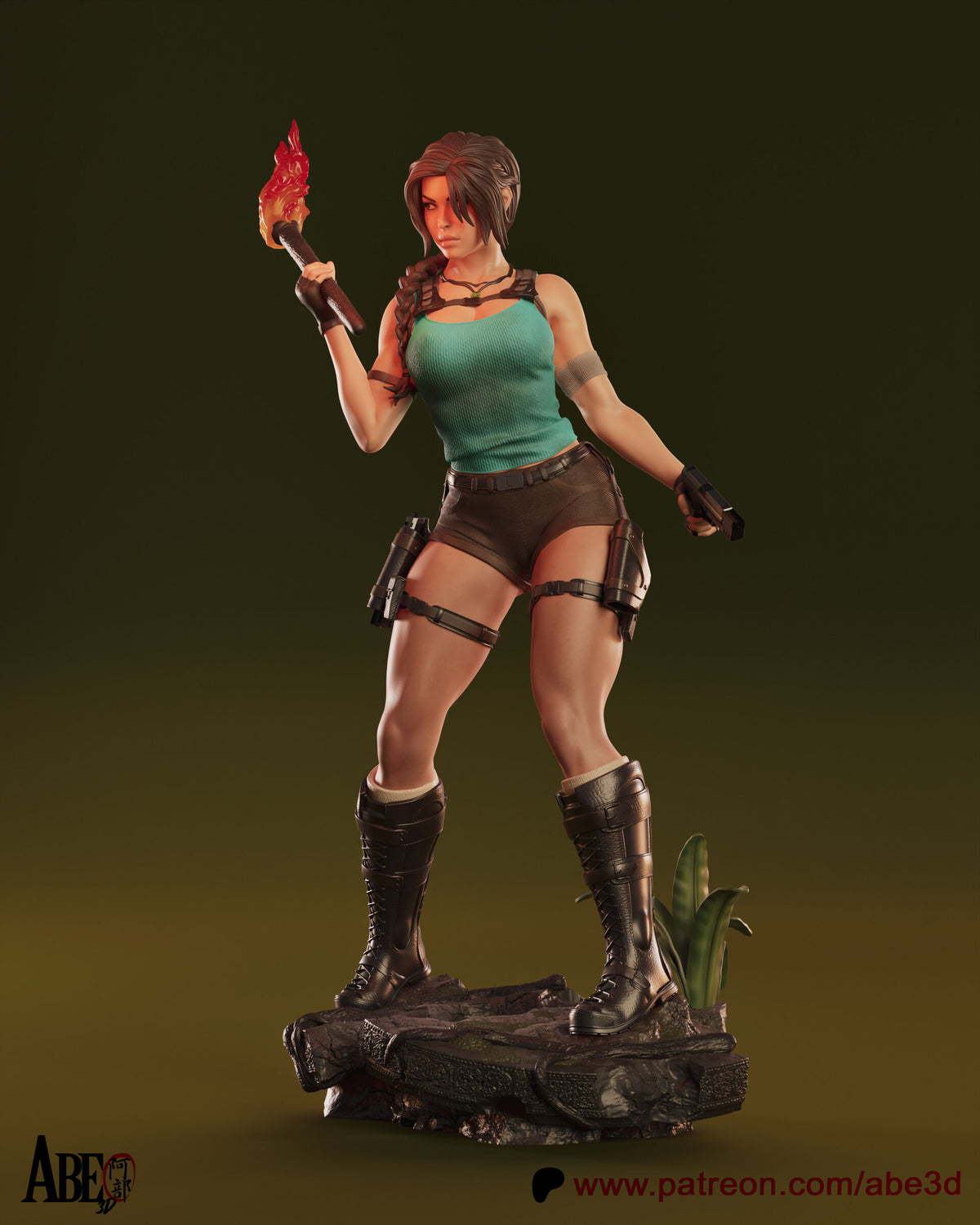 Lara Croft Tomb Raider Abe3D STL