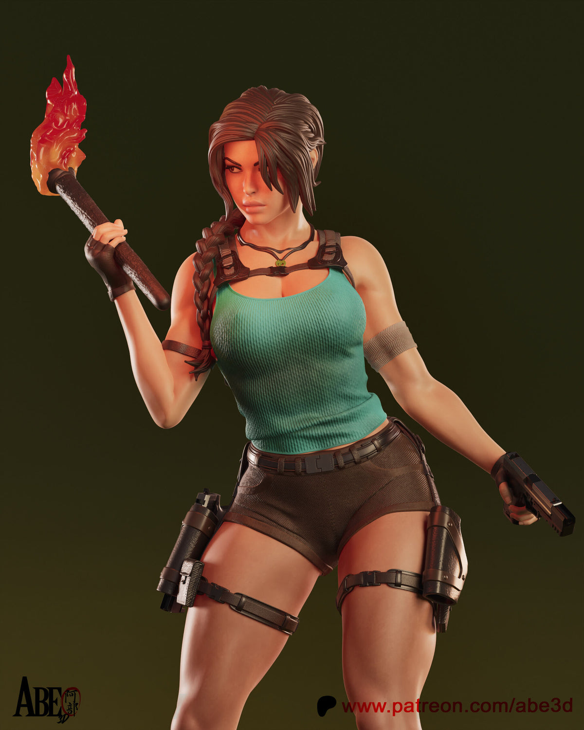 Lara Croft Tomb Raider Abe3D STL