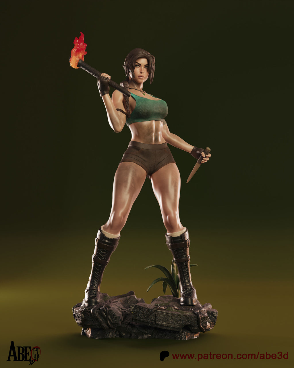 Lara Croft Tomb Raider Abe3D STL