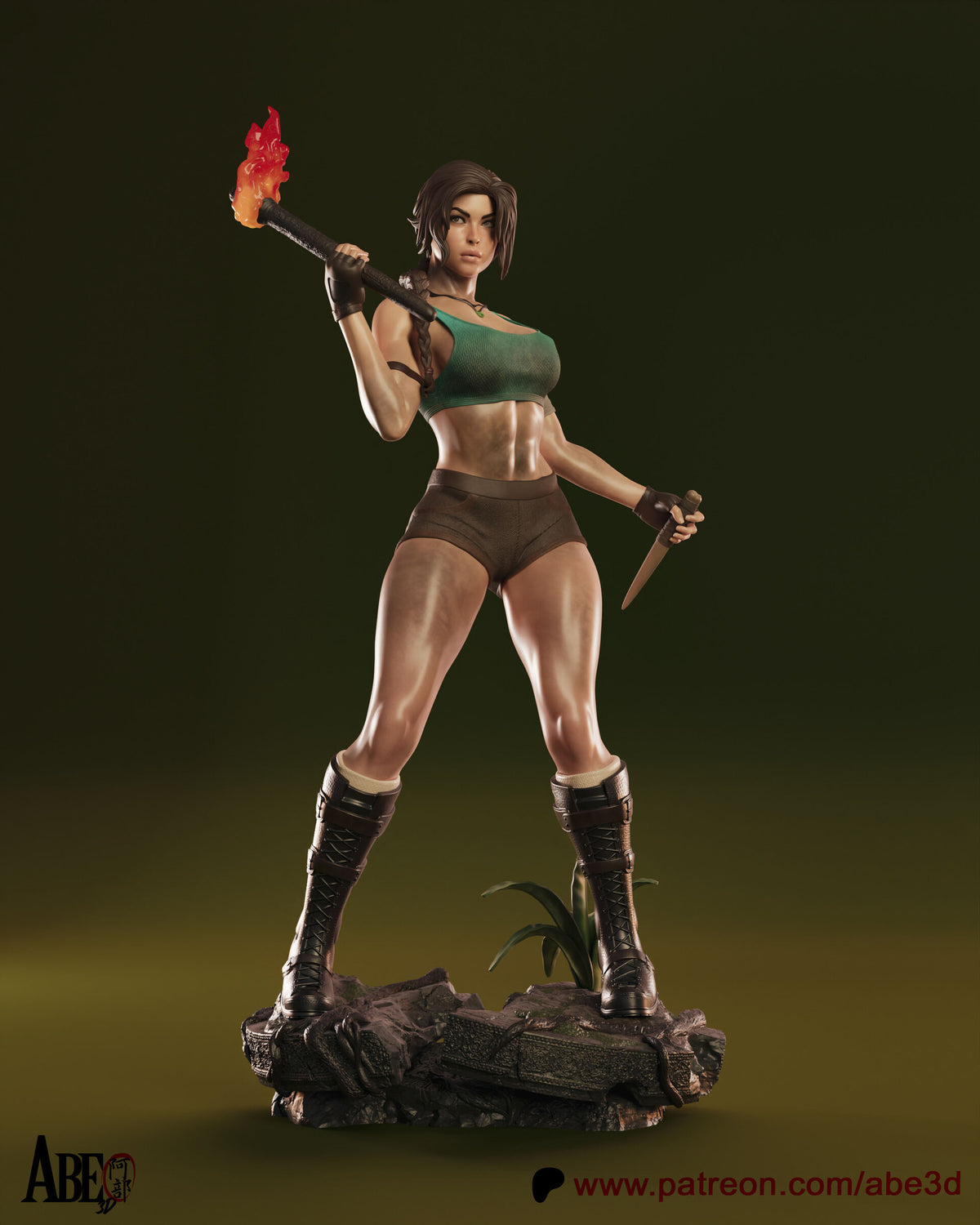 Lara Croft Tomb Raider Abe3D STL