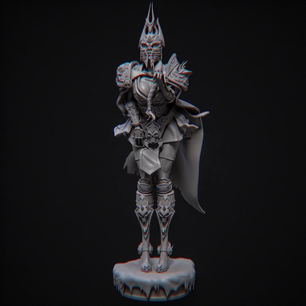 Lich girl World of Warcraft 3D STL