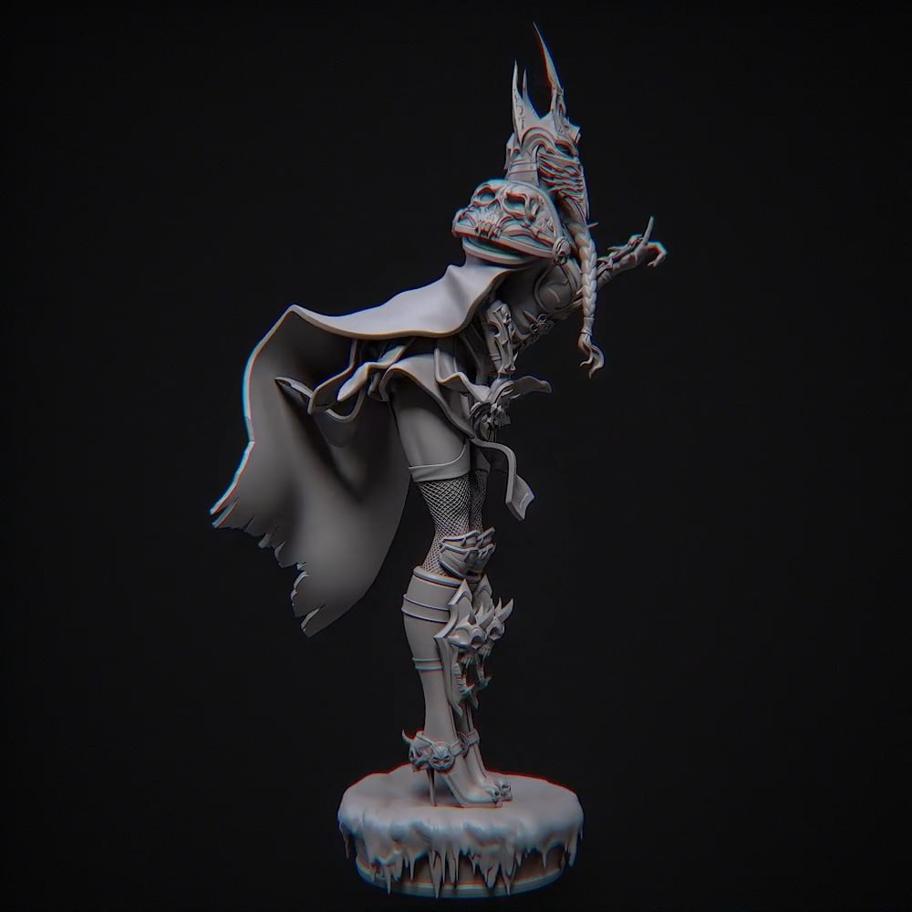 Lich girl World of Warcraft 3D STL