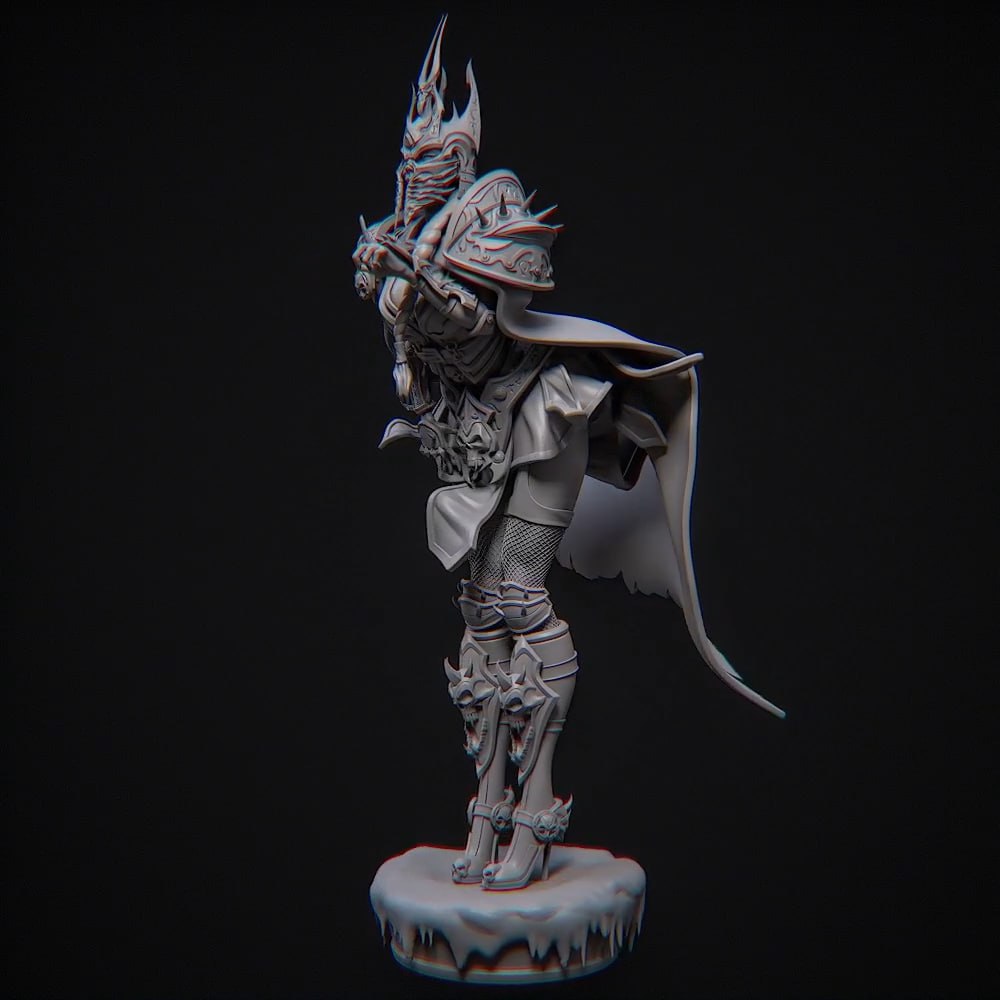 Lich girl World of Warcraft 3D STL