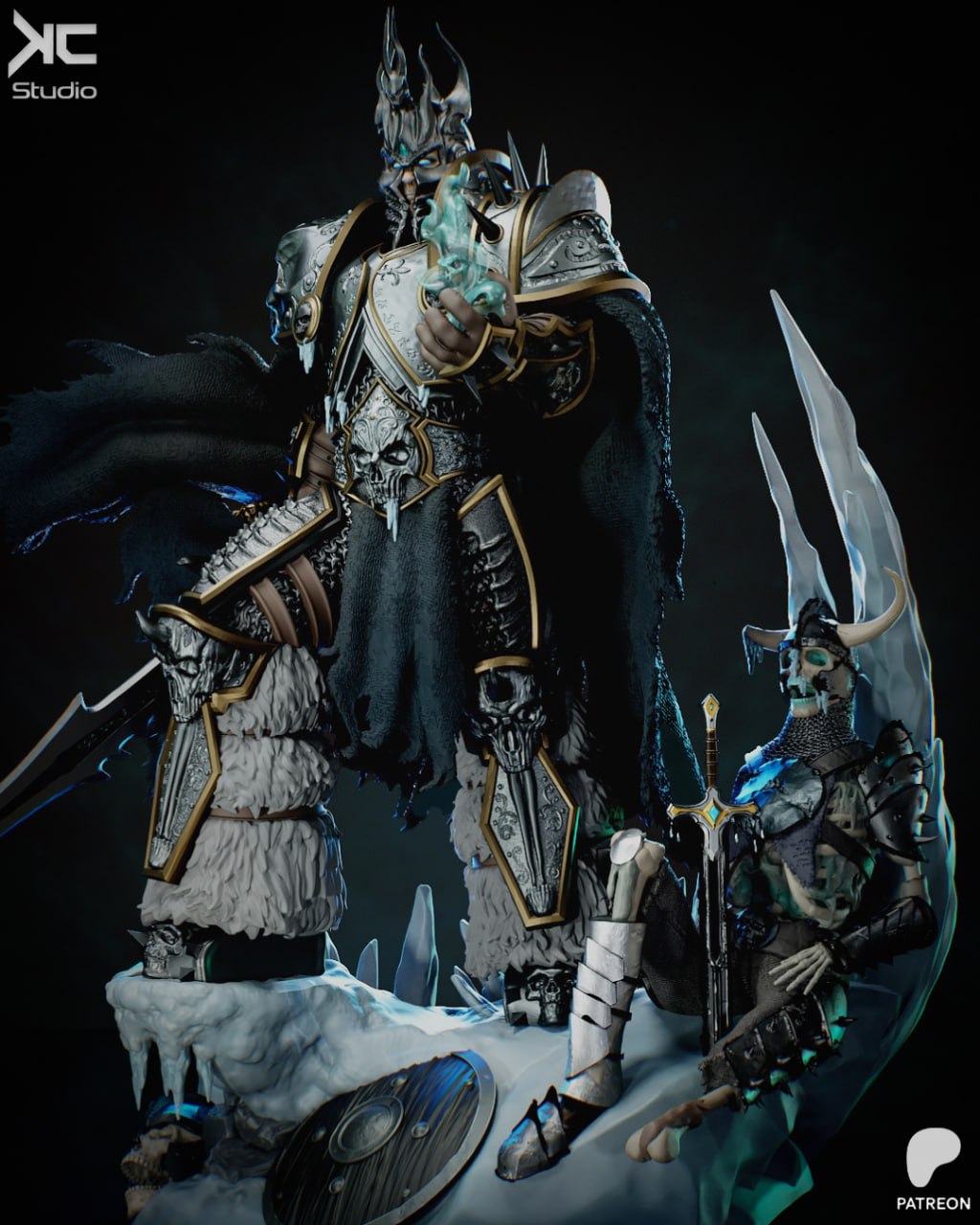 Lich King Arthas KCstudio World of Warcraft 3D STL