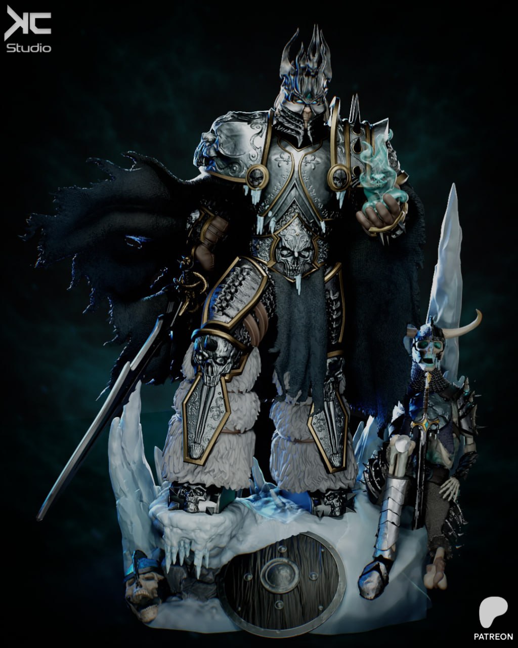 Lich King Arthas KCstudio World of Warcraft 3D STL
