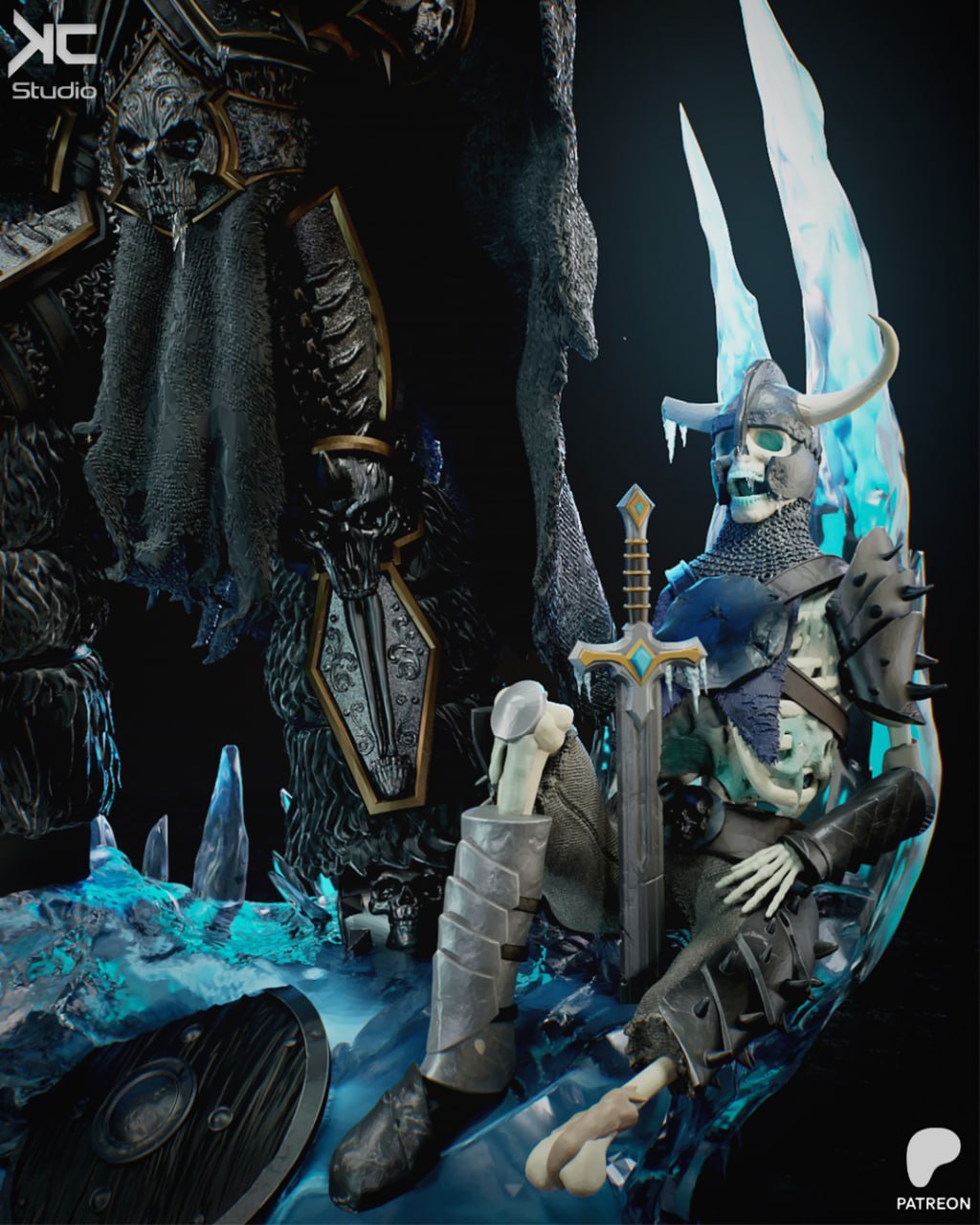 Lich King Arthas KCstudio World of Warcraft 3D STL