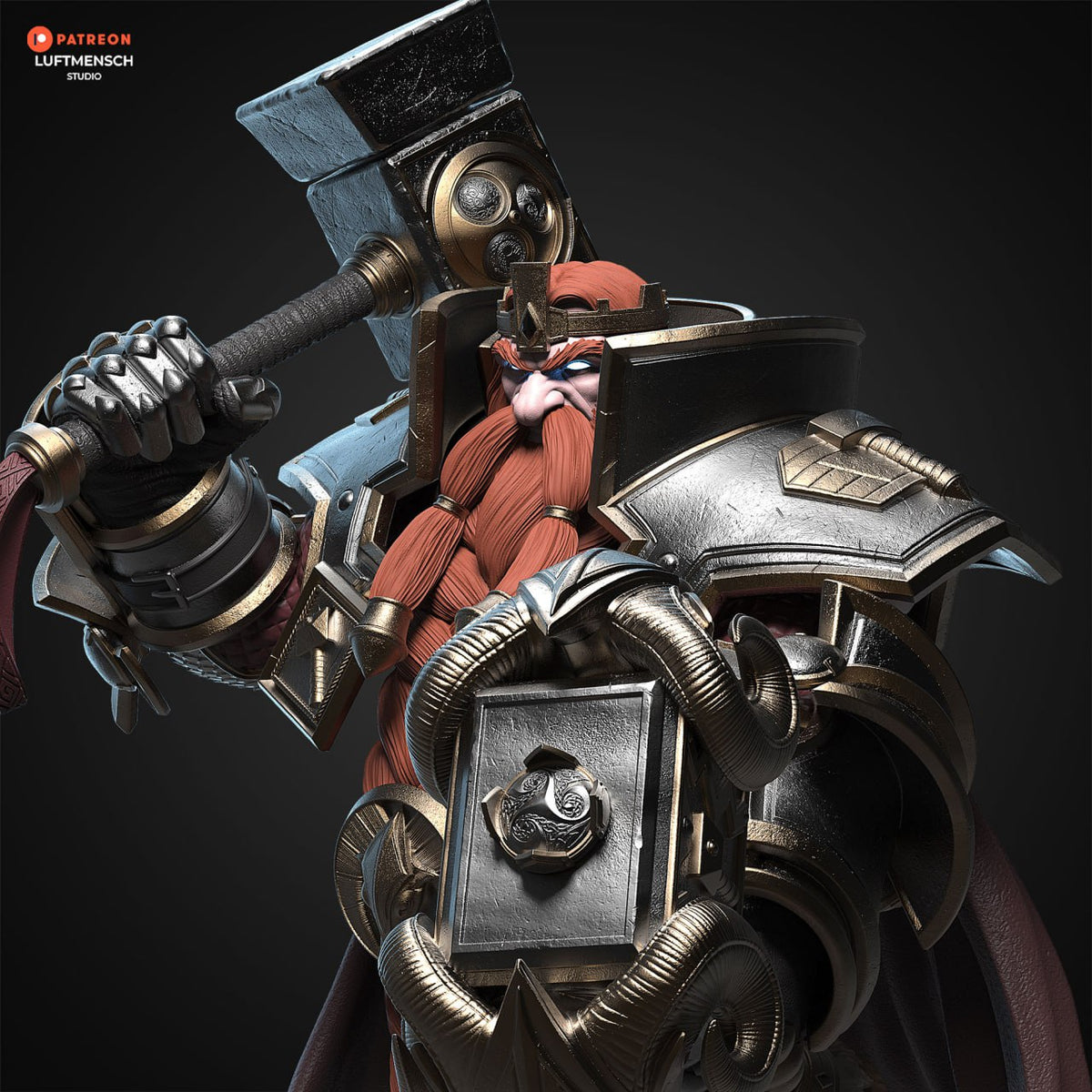Magni Bronzebeard Luftmensch World of Warcraft 3D STL