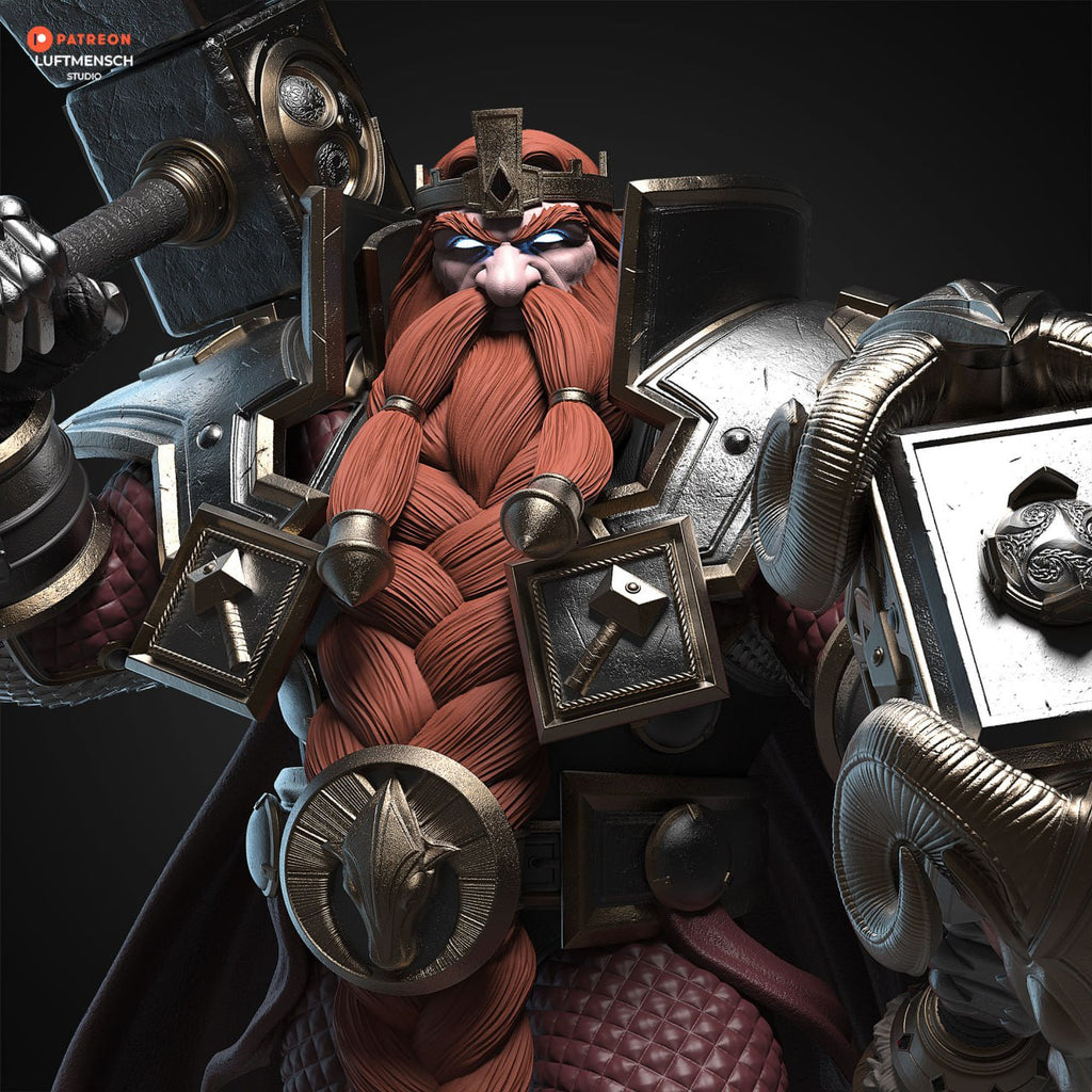 Magni Bronzebeard Luftmensch World of Warcraft 3D STL