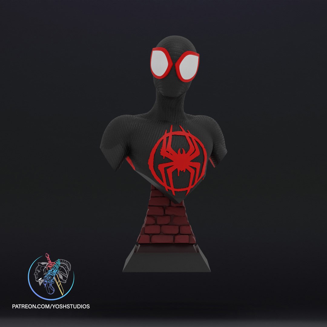 Miles Morales Spiderman Bust Marvel 3D STL