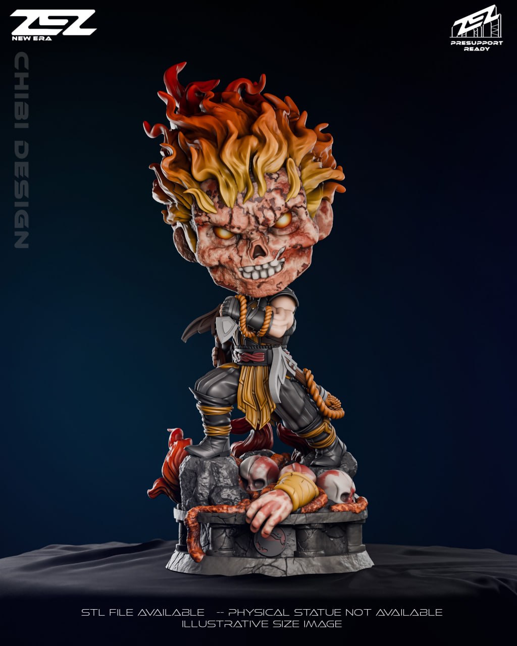 Scorpion Chibi Zez Studios Mortal Kombat 3D STL