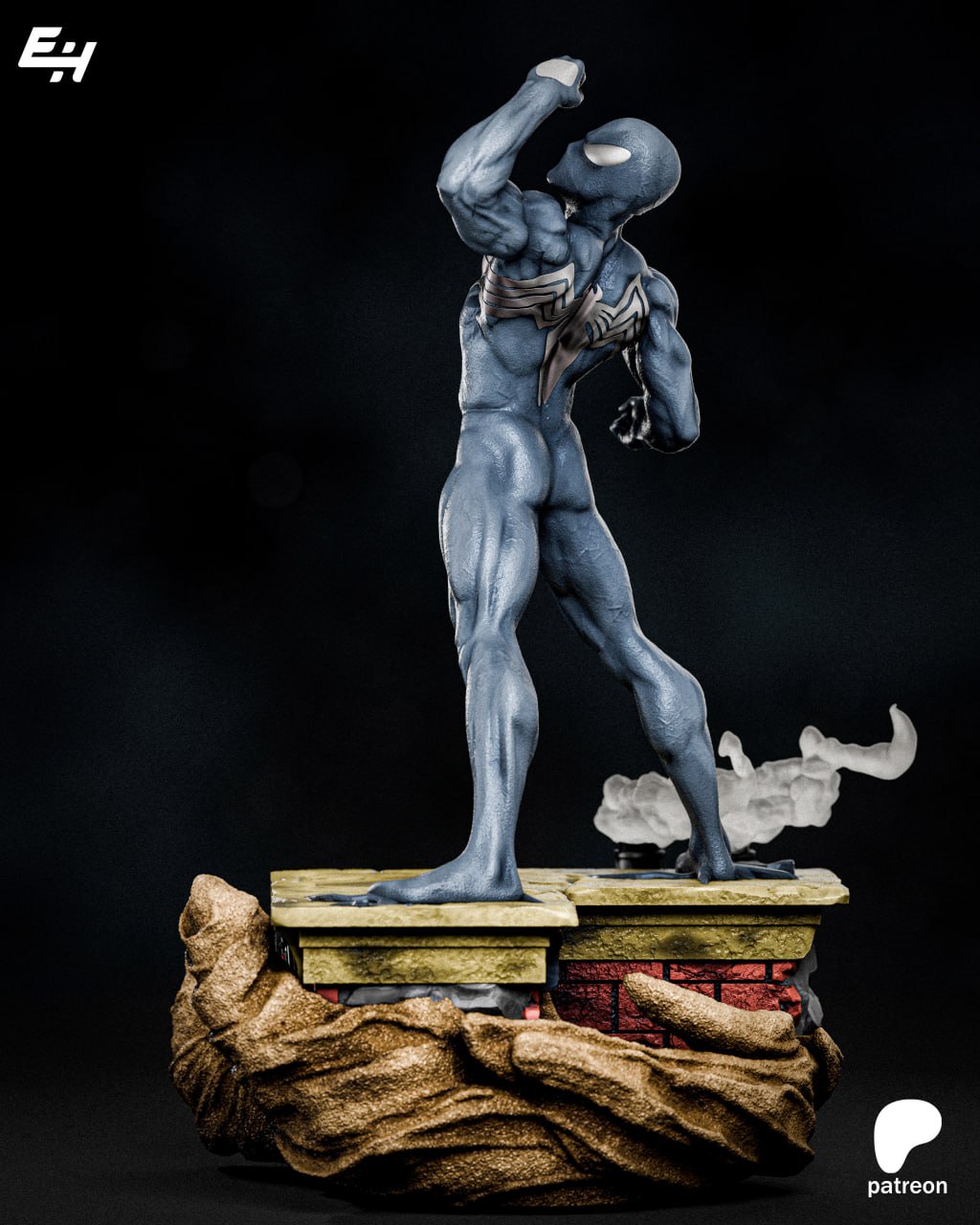 Spiderman with Venom together Marvel 3D STL