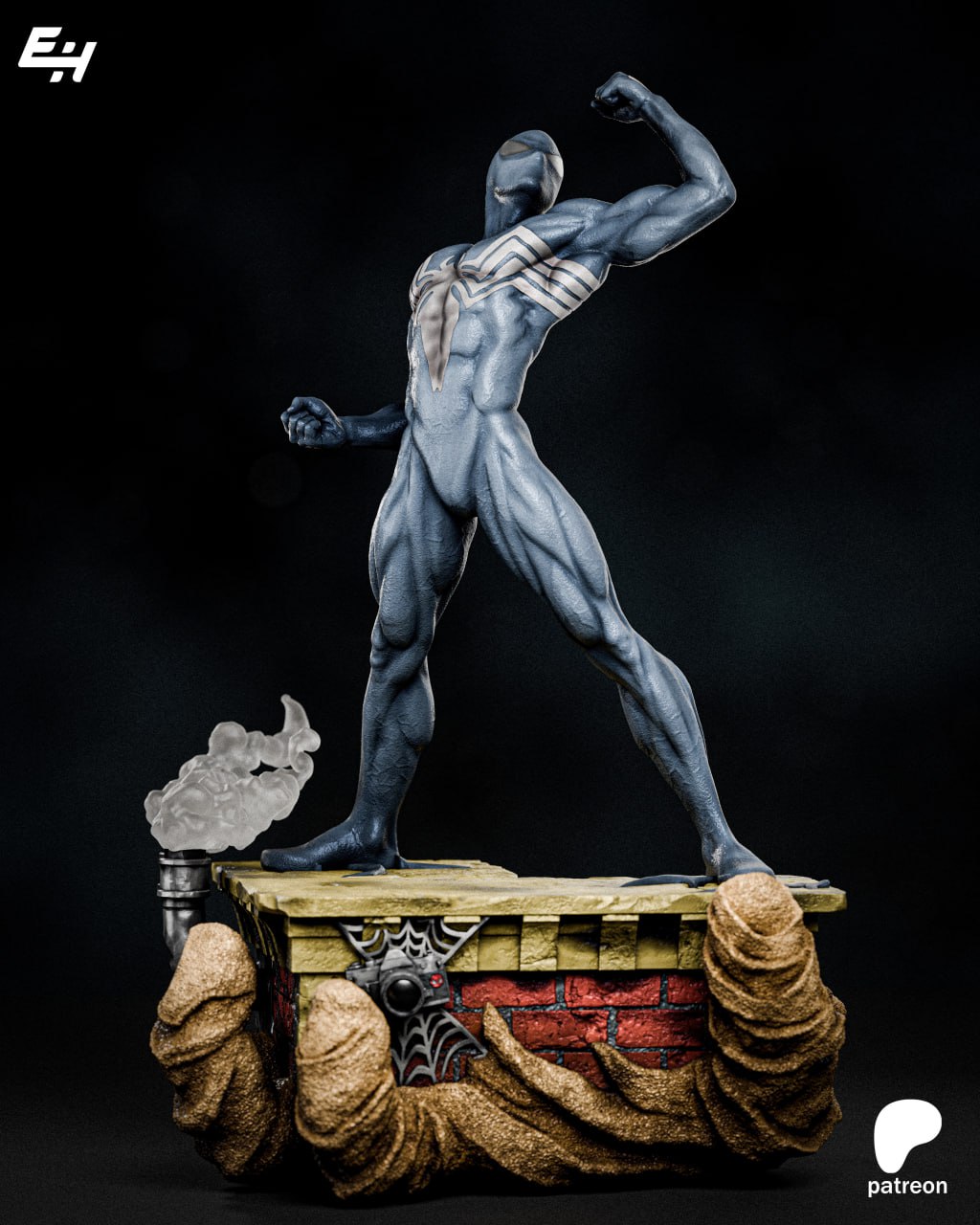 Spiderman with Venom together Marvel 3D STL