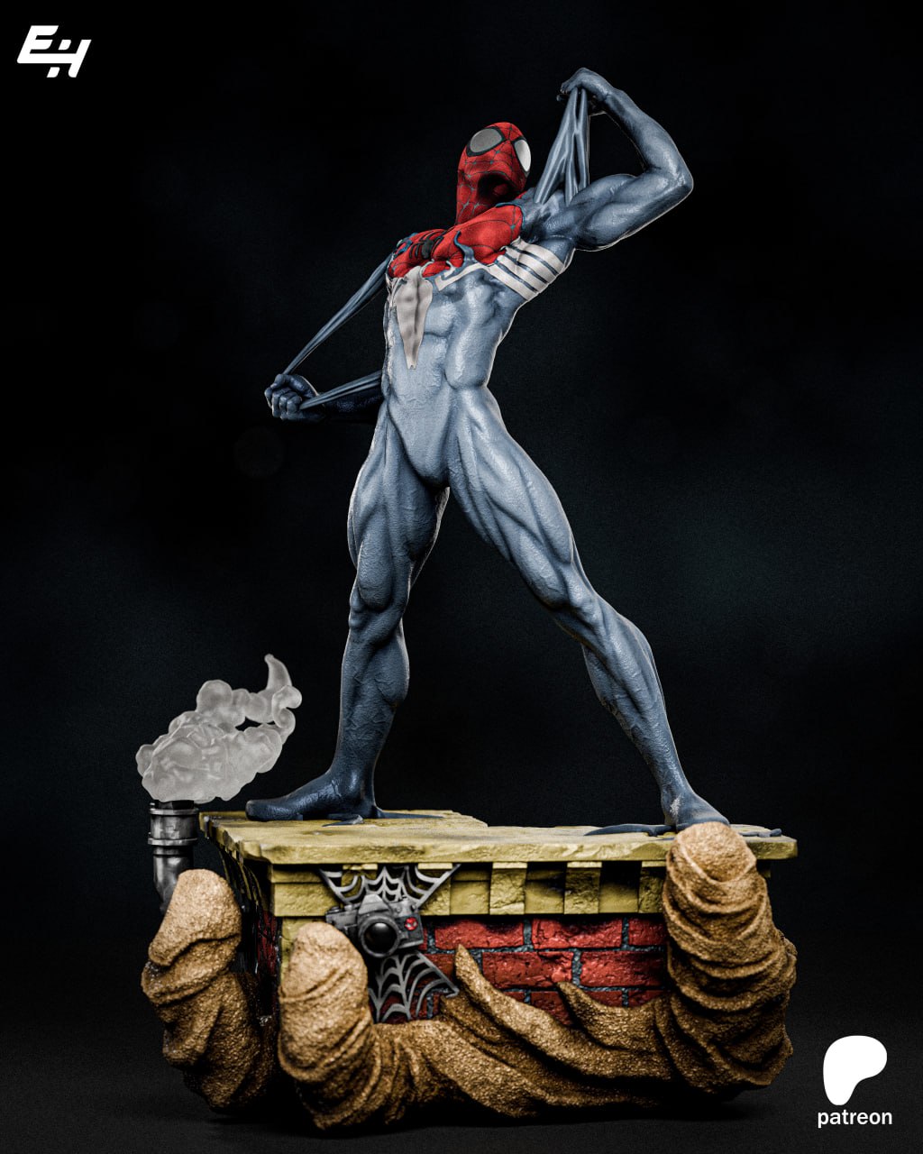 Spiderman with Venom together Marvel 3D STL
