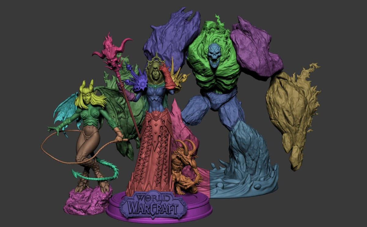 World of Warcraft Diorama Logo 3D STL