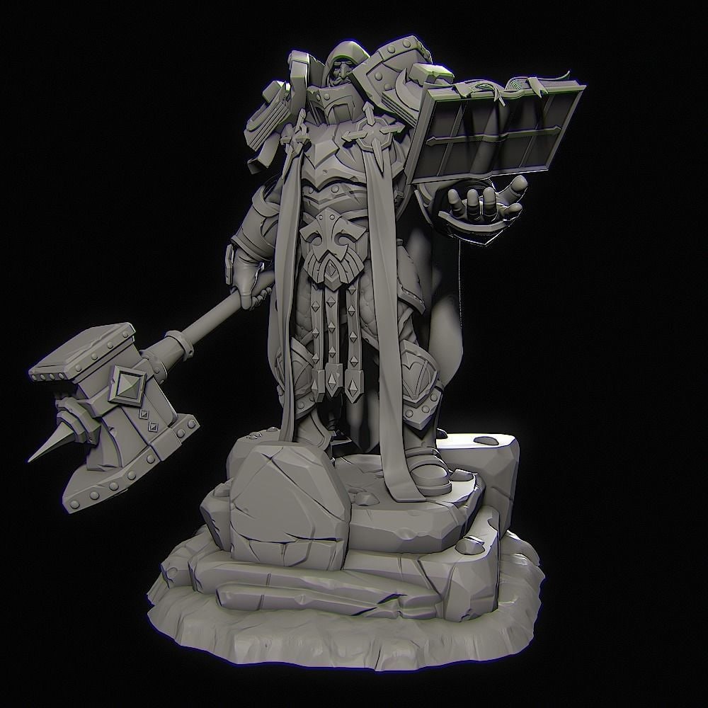 Paladin Stylized Endless Menace World of Warcraft 3D STL
