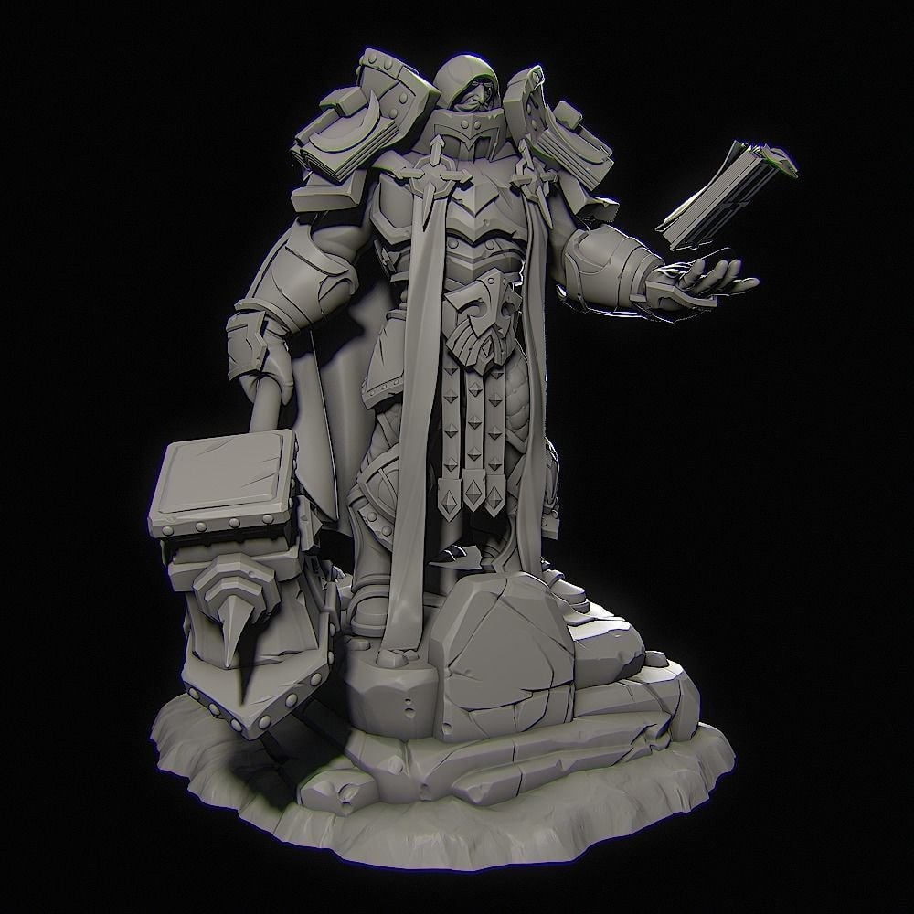 Paladin Stylized Endless Menace World of Warcraft 3D STL