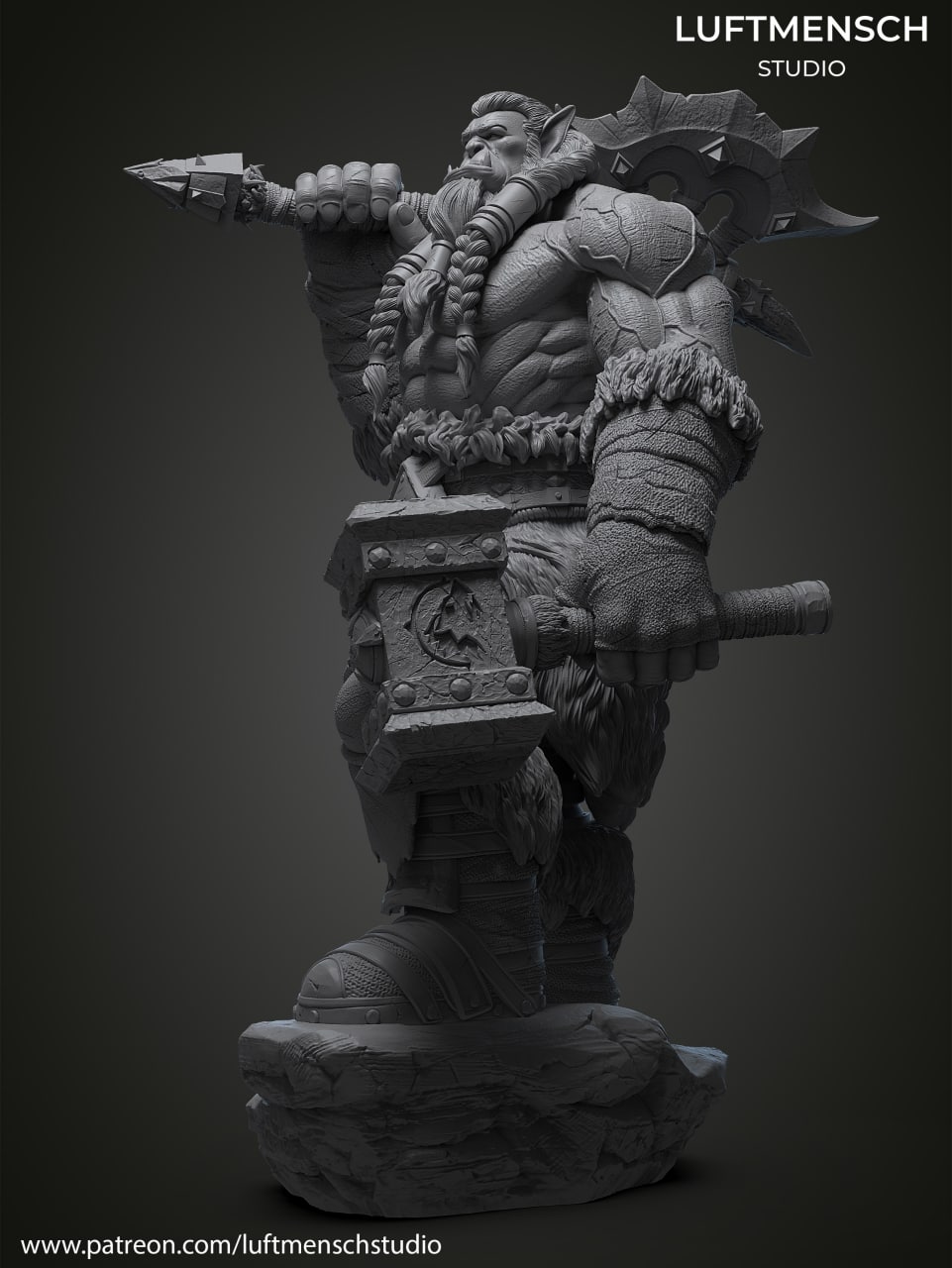 Thrall Luftmensch World of Warcraft 3D STL