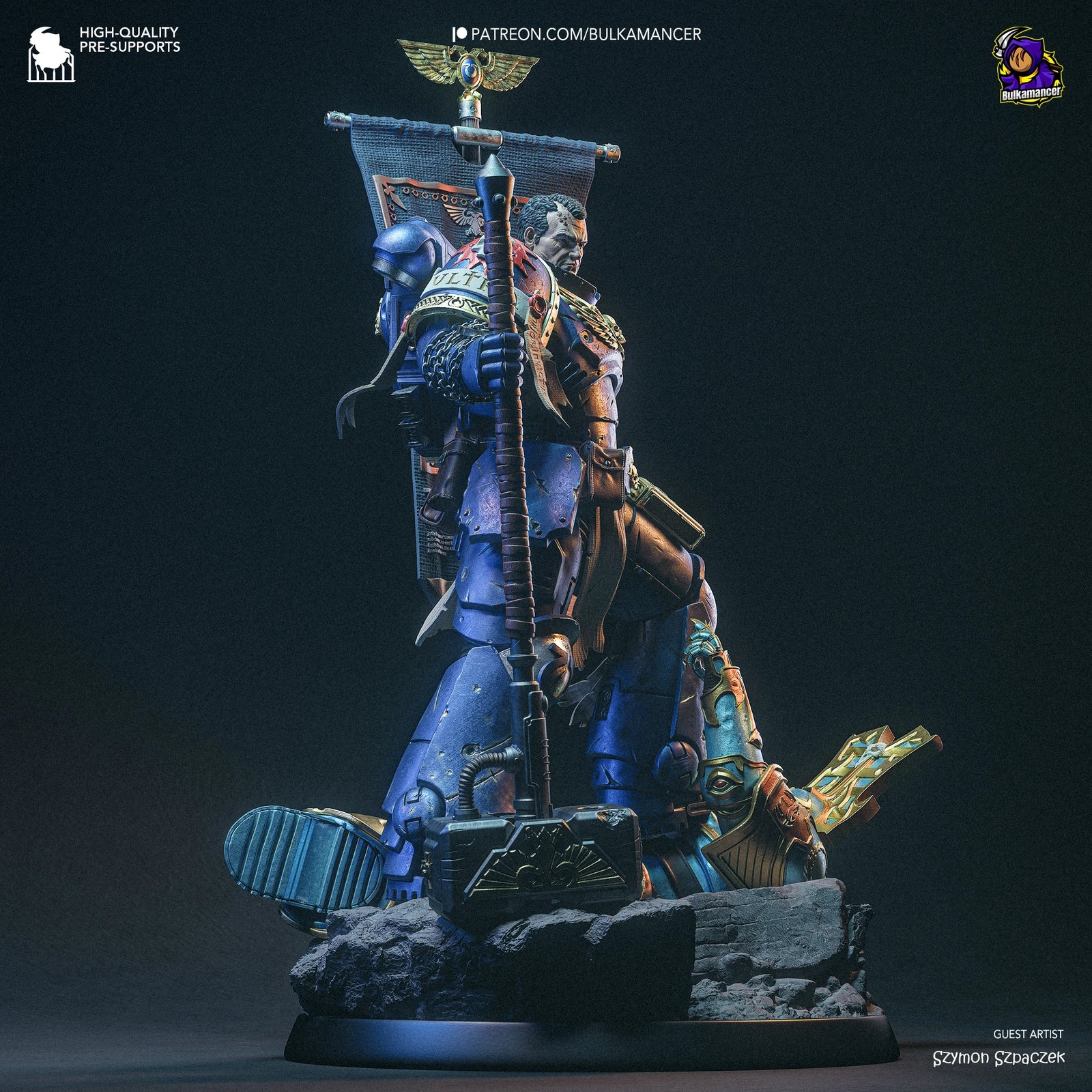 Warhammer 40K Liutenant Commander Titus 3D STL