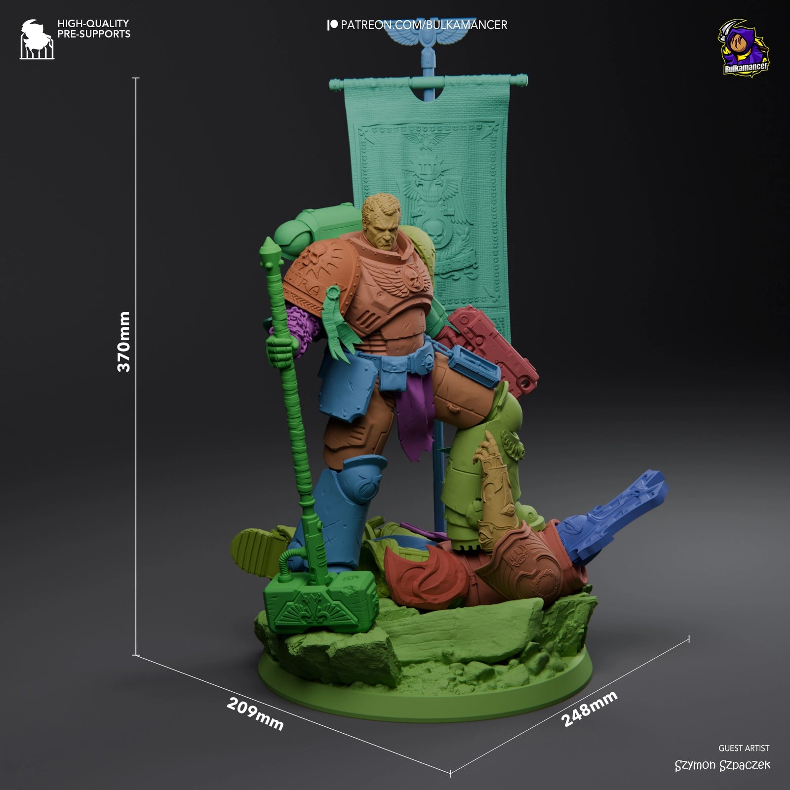 Warhammer 40K Liutenant Commander Titus 3D STL