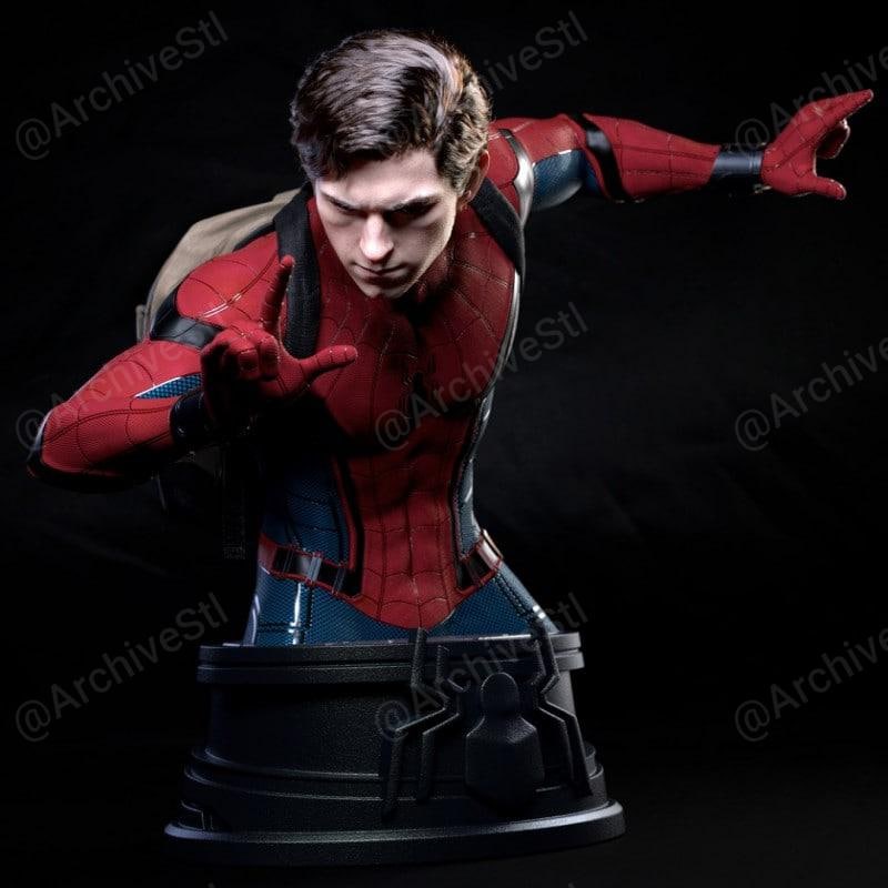 Tom Holland Spiderman Bust Marvel 3D STL