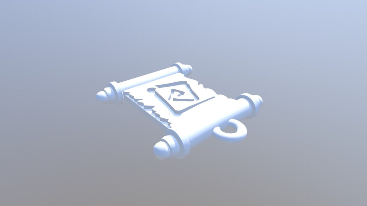 Town Portal Scroll Anahtarlık Keychain Dota2 3D STL