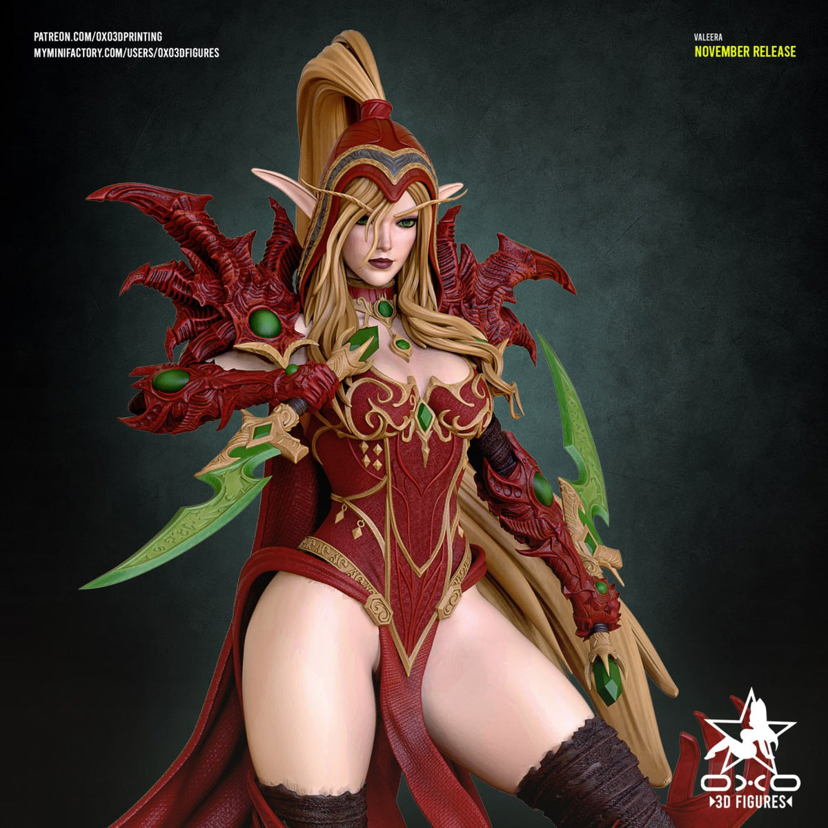 Valeera Sanguinar oxo3d World of Warcraft 3D STL