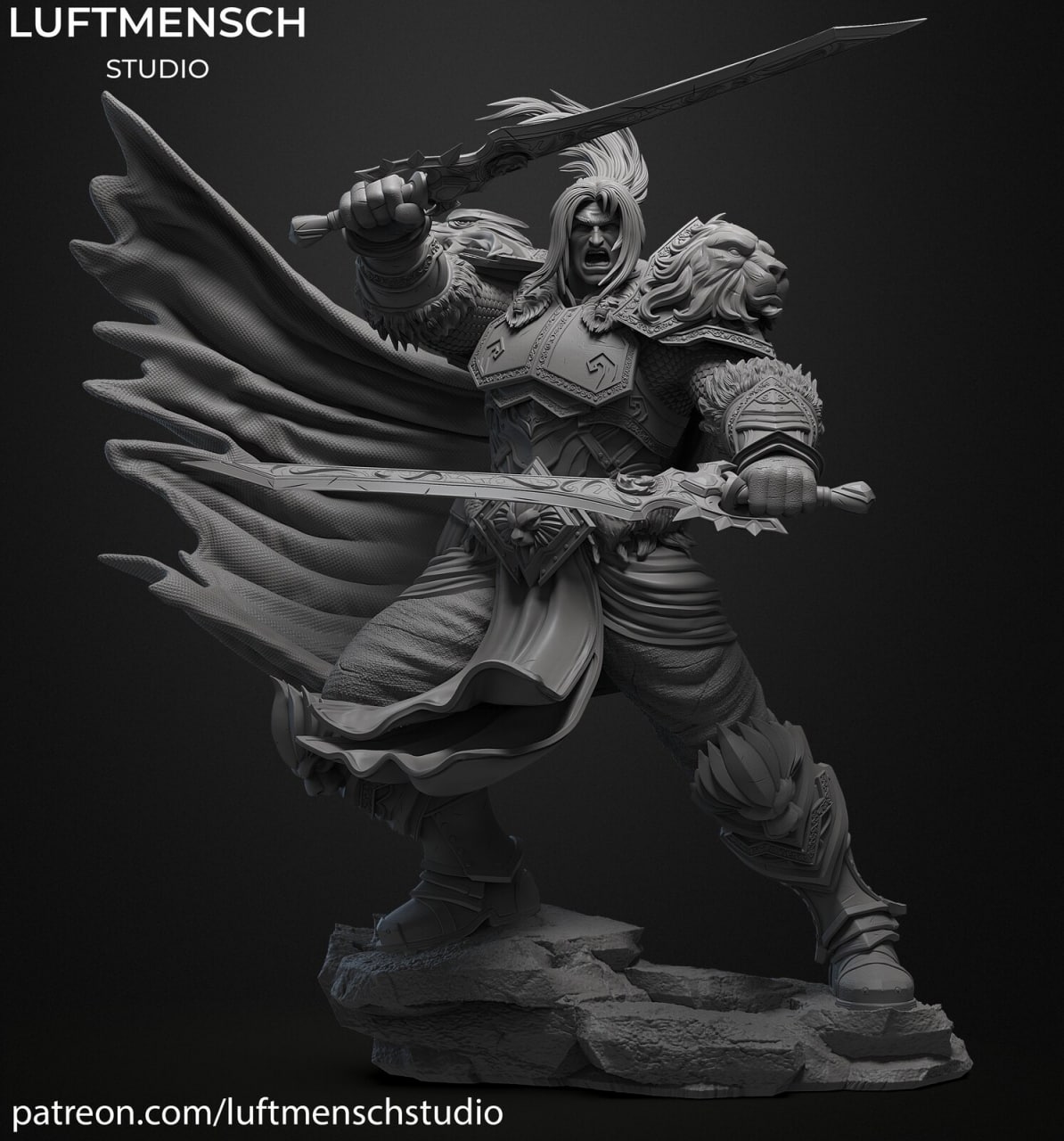 Varian Wrynn Luftmensch World of Warcraft 3D STL